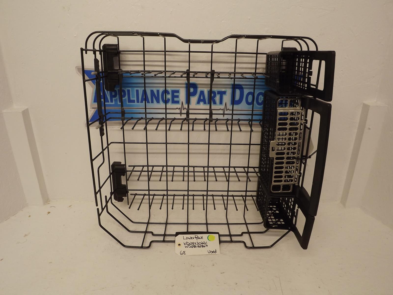 GE Dishwasher WD28X30221 WD28X22867 Lower Rack Used GE Dishwasher WD28X30221 WD28X22867 Lower Rack Used